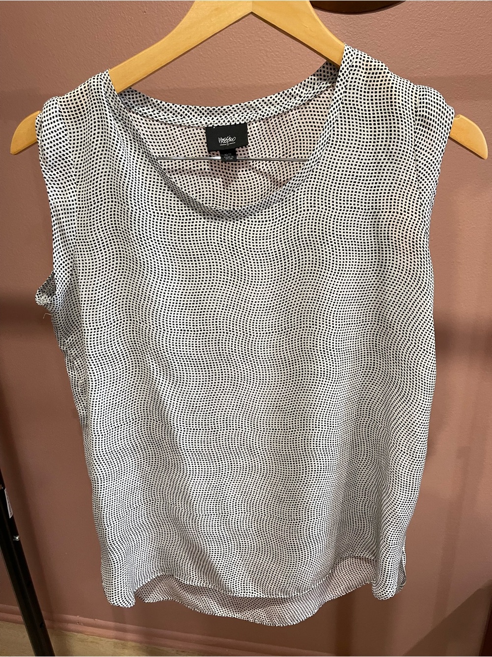 Mossimo Supply Co. Black & White Dot Print Sleeveless Camisole